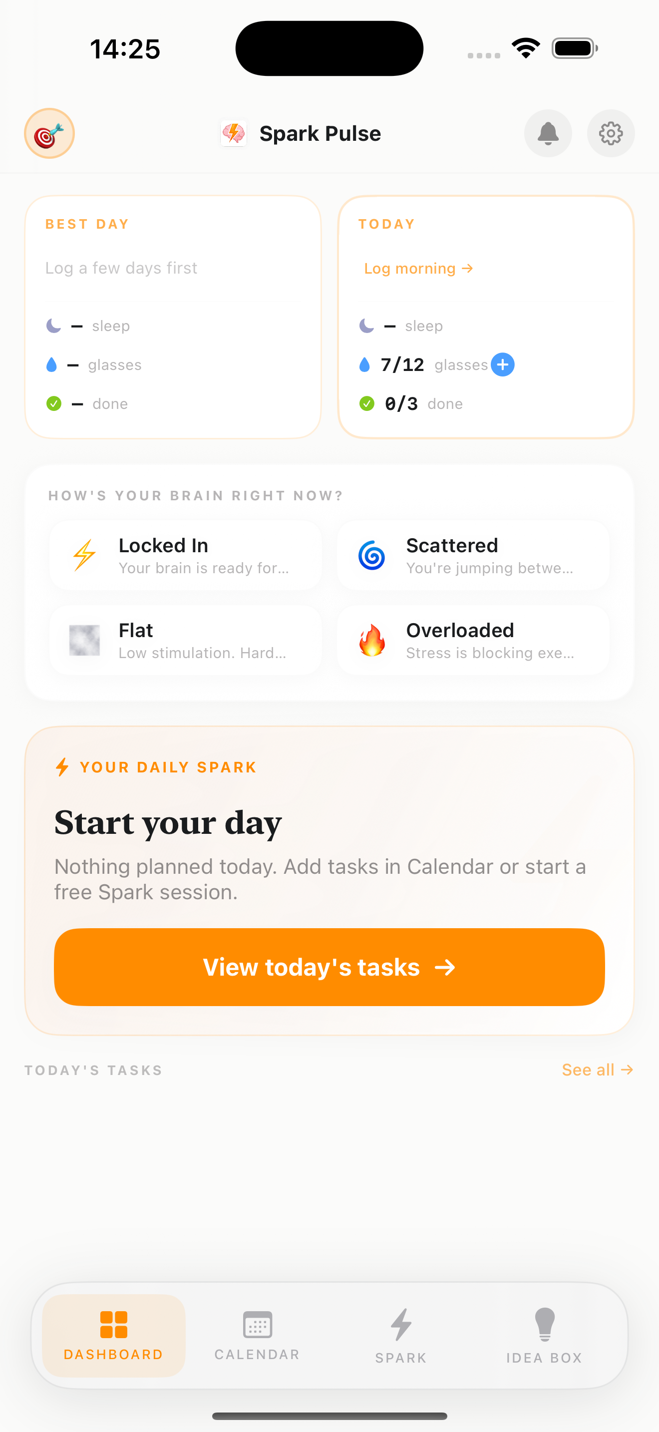 SparkPulse — Dashboard